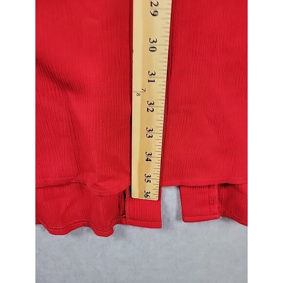 Vtg Niki & Danielle Rock N Roll Red Embroidered SS Button Up Shirt Plus 22W - Picture 8 of 12